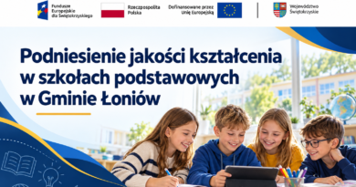 Gmina Łoniów realizuje projekt podnoszący jakość kształcenia w szkołach podstawowych