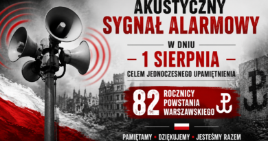 AKUSTYCZNY SYGNAŁ ALARMOWY W DNIU 1 SIERPNIA 2026 r.