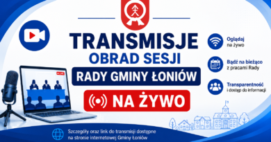 Transmisje obrad sesji Rady Gminy Łoniów – NA ŻYWO