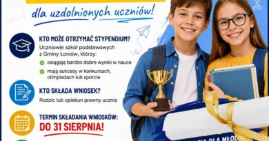 Rozpoczął się nabór wniosków o Stypendium Wójta Gminy Łoniów