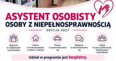 ASYSTENT OSOBISTY OSOBY Z NIEPEŁNOSPRAWNOŚCIĄ  NABÓR NA 2027 ROK
