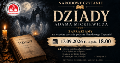 Serdecznie zapraszamy na wyjątkowe spotkanie w ramach Narodowego Czytania!